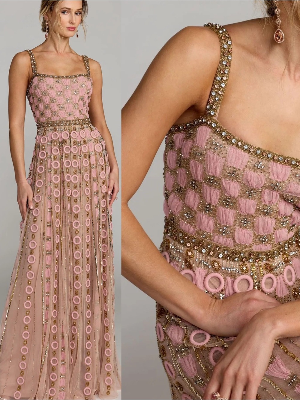 Mac Duggal Collection 10106 Sleeveless Embellished A line Gown in Rose Size 12
